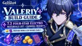 Genshin Impact Valeriy Build Guide|7.2 4-Star Electro Material Checklist + Pre-Farming Priority, Stock Up on Mora and EXP Books Early Genshin Impact Valeriy Build Guide|7.2 4-Star Electro Material Checklist + Pre-Farming Priority, Stock Up on Mora and EXP Books Early