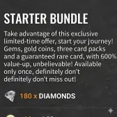 Starter Pack (Please confirm availability on your account before purchasing)