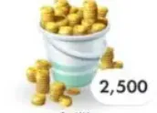 2500 gold coins