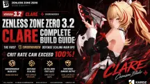 Zenless Zone Zero 3.2 Claret Complete Build Guide: The First "Bladeguard" DEF-Scaling Main DPS, Crit Rate Can Exceed 100%