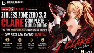 Zenless Zone Zero 3.2 Claret Complete Build Guide: The First "Bladeguard" DEF-Scaling Main DPS, Crit Rate Can Exceed 100%