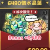 6480個水晶葉 6480個水晶葉