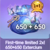 650+650钻石（限购1次）