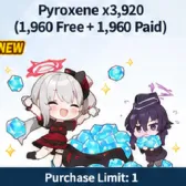 Pyroxene x3,920 (Purchase Limit: 1 Time) Pyroxene x3,920 (Purchase Limit: 1 Time)