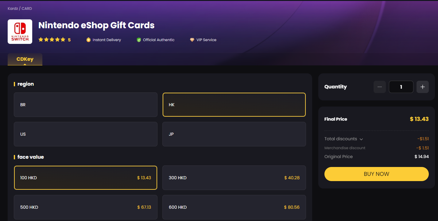 Buy Nintendo  eShop Gift Cards