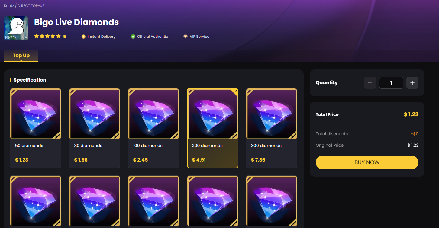 buy Bigo Live Diamonds