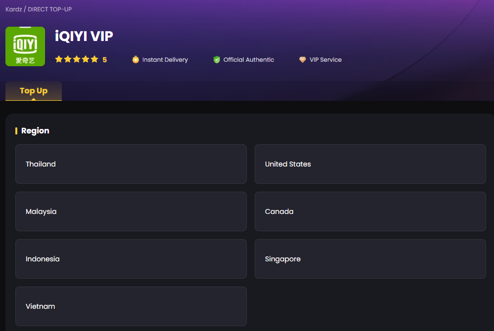 Top Up iQIYI VIP