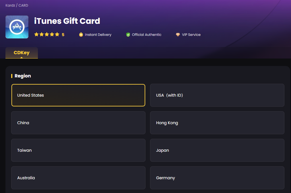 Buy iTunes Gift Card