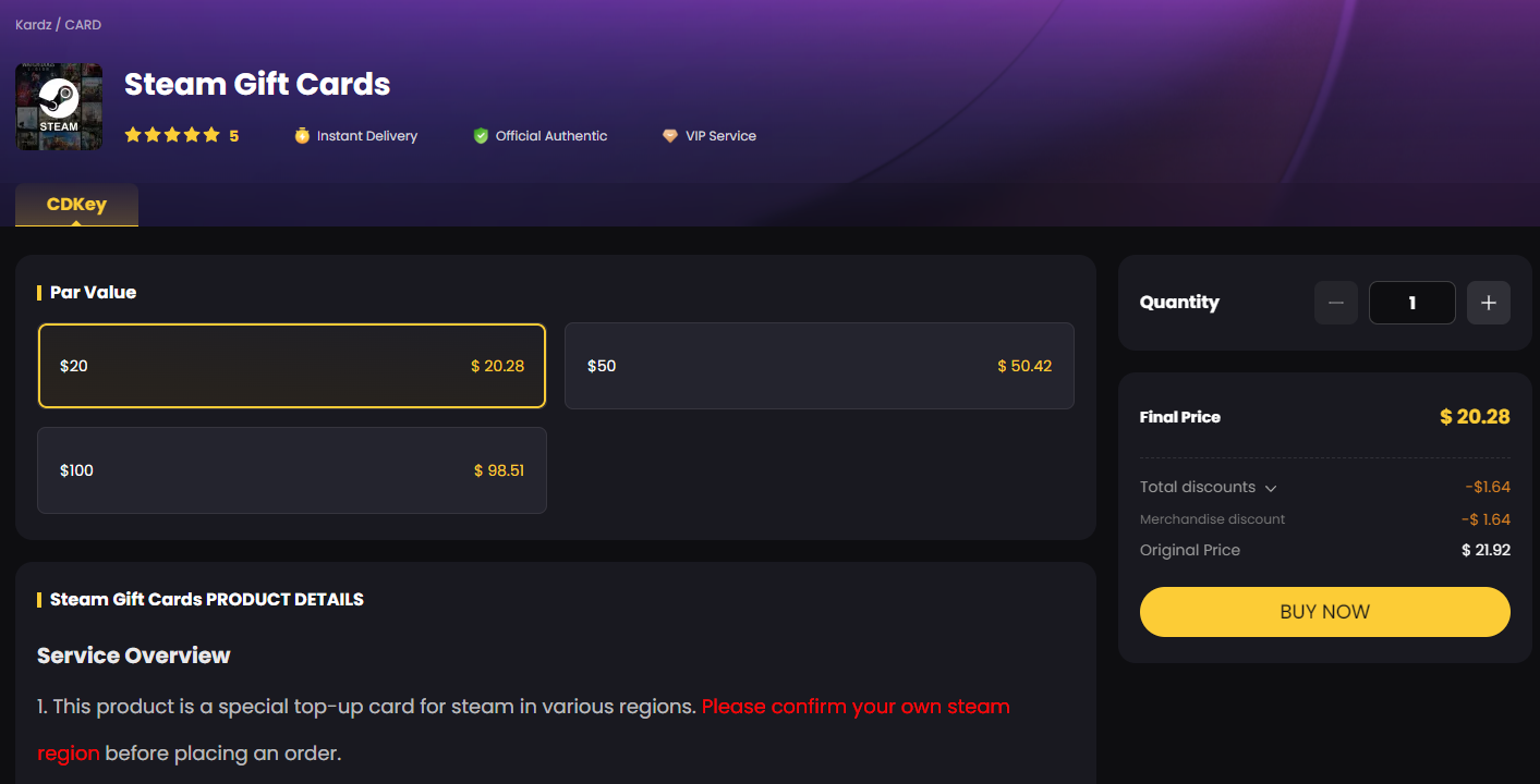 Buy Steam Gift Cards