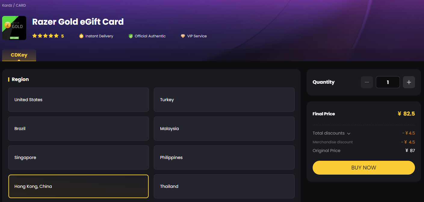 buy Razer Gold Gift Card