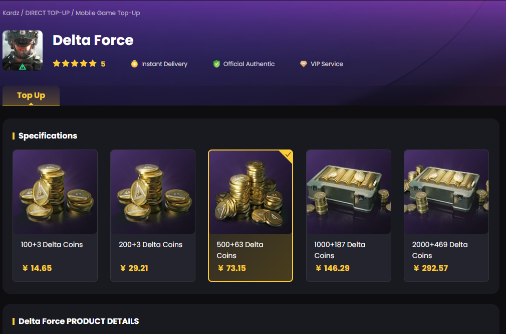Delta Force Top Up