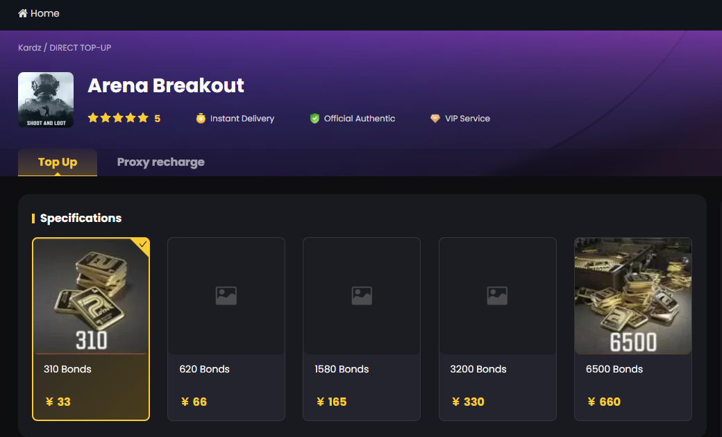 Top Up Arena Breakout
