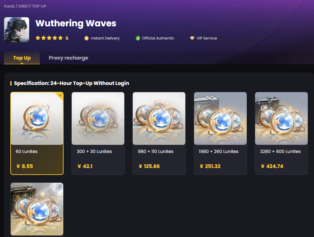 Wuthering Waves Top Up