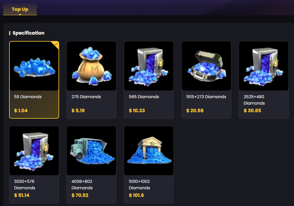 Top Up Mobile Legends Diamonds