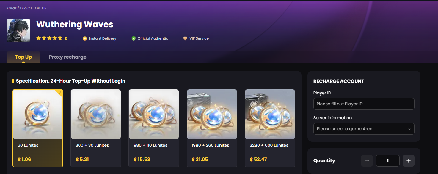 Top Up Wuthering Waves