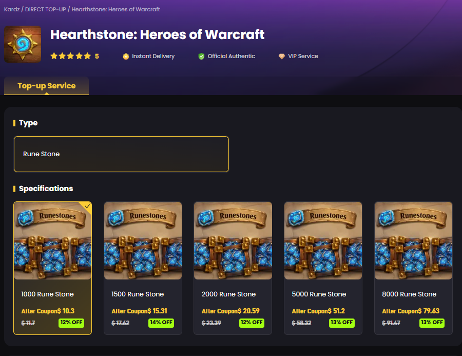 Hearthstone Dust Account