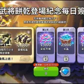 雷神武将餅乾登場紀念每日簽到禮包