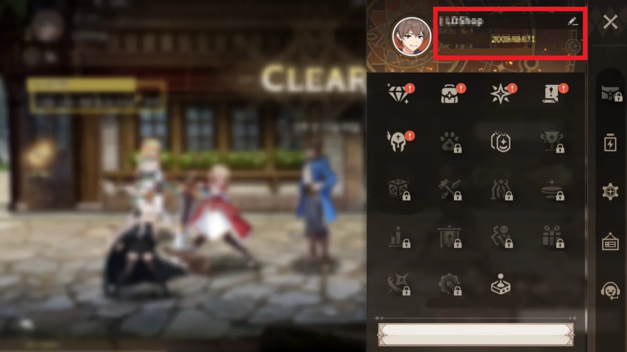 Then find and copy your UID in the top right corner.