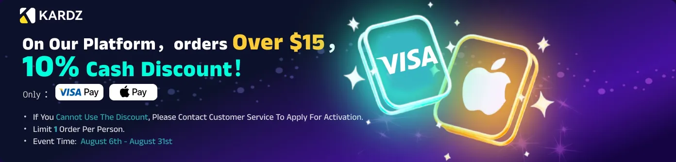 -10% off for Visa+Apple Pay orders