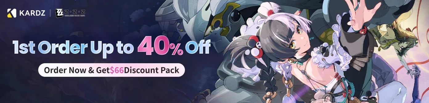 Zenless Zone Zero Top-up,first order up to 40% off and get $66 discount pack.